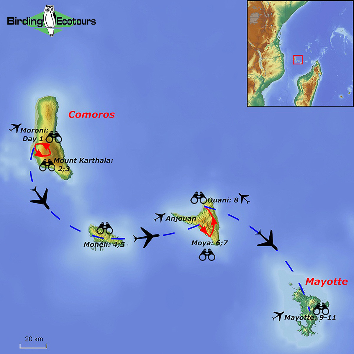 Detailed tourist map of Mayotte Island. Mayotte Island detailed